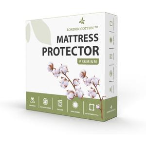 Premium Twin XL Size Mattress Protector 100% Waterproof Mattress Protector Breathable Deep Pocket Washable Bed Cover College Dorm Size (Twin XL)