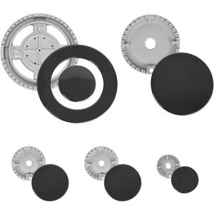 Gas Stove Burner Covers Cooker Hat Set, Lid Upgraded Oven Gas Hob Burner Crown Flame Cap, Replacement Caps Stove Burner Head Parts, Fits for Most Gas Stove Burners, 5 Pack