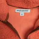 Amazon Essentials Women's Sherpa Color Blocked Long-Sleeve Mockneck Full-Zip Jacket, Coral Pink/ Tobacco, Small