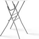 28in Cocktail Table White High Top Folding, Round Portable Bar Height Folding Table with Removable Legs, Indoor Outdoor Banquet for Parties, Commercial, Speech, School (2843 in)