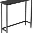 HollyHOME Narrow Console Table, 29.5" Slim Entryway Table, Sofa Stand, Hallway Shelf for Hallway, Bedroom, Living Room, Foyer, Black