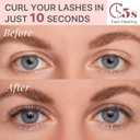 Heated Eyelash Curler, 10s Fast Heating 3 Temp Settings, Eye Lash Curler Heat with Eyelash Comb, Quick Natural Curling Eye Lashes,Natural Curling 24H for Women - Pink