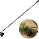 Garden hoe heavy duty for weedingHoe garden tool 37.8''-66.1'' Adjustable with 7.1inch Wide Welded BladeHoes for gardening with Long Stainless Steel Handle for Digging Loosening Weeding Planting