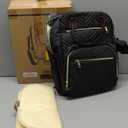 Jeryswet Baby Diaper Bags with Changing Station, Waterproof Large Capacity Diaper Bag Backpack for Moms Dads with USB Charging Port and Stroller Straps, Baby Shower Gifts, Black