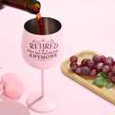Gtmileo Retirement Gifts For Woman, Retirement   Glass, Retired Not My Problem Anymore Stainless Steel   Glass, Coworker Leaving Gifts, Farewell Gifts, Retirement Decorations, 18 Oz 
 Glass