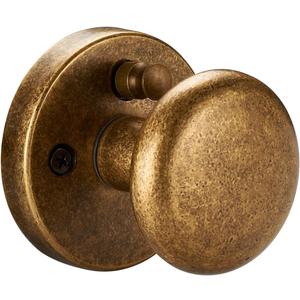 Antique Brass Privacy Door Knob  Classic Round Design with Push-Button Lock, Elegant Interior Handle for Bedroom, Bathroom, Kitchen, Vintage Style Long-Lasting Hardware