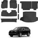 Floor Mat Set for 2017-2022 Honda CR-V (NOT FIT Hybrid)All-Weather Floor Mats & Trunk Liner & Backrest Mat & Door-Sill Protector, Stain-Resistant Car Floor Liners for Honda CRV Accessories