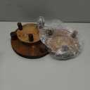 3PCS Wooden Display Risers for Display, Wood Riser Display Pedestal Stand for Home Décor (Rustic Brown, 8, 6, 5'')