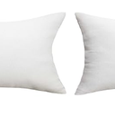Home Brilliant Outdoor Lumbar Pillow Covers Waterproof White Throw Pillow Covers for Couch Patio Bench Chair, 12 x 20 inch, Set of 2, White