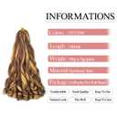 French Curl Braiding Hair 18 Inch Curly Braiding Hair 6 Packs 90g/pack Pre Stretched Bouncy Loose Wave French Curls Crochet Braids for Black Women (18 inch 6 packs, P27/33)