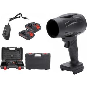 Snow/Leaf Blowers Battery Powered - Seese Cordless Leaf Blower, Car Dryer Air Blower Duster, Portable Turbo Handheld Violent Fan, Leaf Blower Cordless with Battery and Charger (21V*2 Batteries)