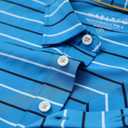 M MAELREG Boys Polo Shirt Short Sleeve Performance Moisture Wicking Dry fit Casual Striped Golf Shirts for Boys (6 Years, Classic Blue Stripe)