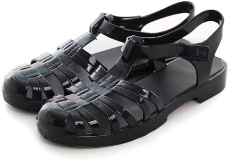 Mia Girl Crystal Jelly Heel Sandals for Women Summer Beach Jelly Shoes Size 9M