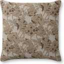 Loloi Chris Loves Julia Matilda Collection PCJ0008 Beige/Mocha 18'' x 18'' Cover Only Cover Pillow
