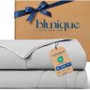 Cooling Comforter Queen Size, Double-Sided Cooling Blanket for Hot Sleepers, Breathable Lightweight Comforter for Night Sweats, All Season Cool Blanket, Soft Cold Touch,(90"x90" Light Gray)