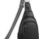CLUCI Crossbody Bags for Women Men,Leather Sling Bag Cross Body Backpack for Woman Gifts for Women Birthday Unique (0-2 Black)