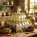 Suclain 50 Set Mini Olive Oil Bottles 2 oz Small Homemade Olive Oil Plastic Bottles with Caps Funnels and Tags Reusable Containers for Wedding Baby Shower Favors