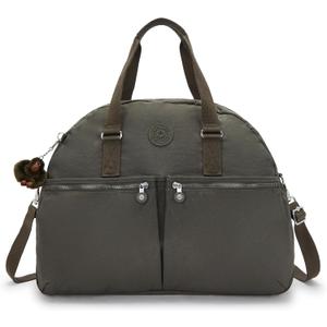 Kipling Women's Eugina Satchel, Handmade, Removable Shoulder Strap, Outer Pockets, Nylon Duffle Bag