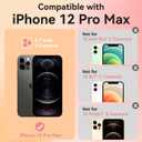 ChiCsFleur for iPhone 12 Pro Max Case, TPU Phone case with Camera Protection for Women Girls Teens - Collage Postage Stamp Fruit Y2K Evil Eye Papaya Bow Pink Blue Sorority Aesthetic Unique