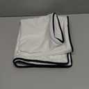 LIGICKY Long Lumbar Pillow Cover 16x36 inch White Velvet Black Rope Edging Throw Pillow Covers Decorative Rectangular Body Pillow Case Accent Textured Cushion Cover for Bed Couch(Cover Only)