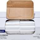 7-10 Gallon Clear Trash Can Liners, 24'' x 24'', Wholesale 1000 Count, High Density Garbage Bags for Office, Bathroom, Commercial and Industrial Use