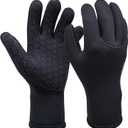 Dizokizo Neoprene Gloves Men Women,3mm Five Finger Waterproof Diving Gloves Thermal Anti-Slip Wetsuit Gloves for Kayaking Snorkeling Surfing and Other Water Sports (Black Large)