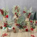 YLOLUL 6 Pcs Mini Christmas Tree Table Decorations Artificial Small Christmas Trees for Farmhouse Christmas Centerpiece Table Decoration for Kitchen Table Decor (6, Classics, Mini)