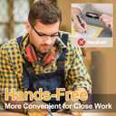 3 x OKH 1 Pack 160% Magnifying Glasses Perfect for Hands-Free Close Work in Crafts, Sewing, and Reading (Black)