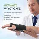 Carpal Tunnel Wrist Brace Support with 2 Straps and Metal Splint Stabilizer - Helps Relieve Tendinitis Arthritis Carpal Tunnel Pain - Reduces Recovery Time for Men Women - Right (L/XL)