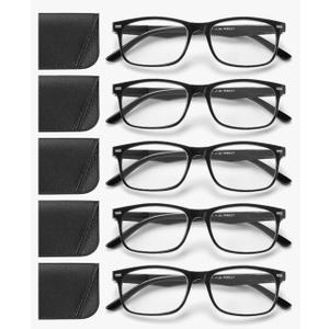 5 Pack Reading Glasses For Women,Spring Hinges, Sturdy and Durable 2.0
