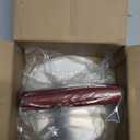 HULISEN 6.2" Stainless Steel Smashed Burger Press with Extra Wide Heat-Resistant Wood Handle, Burger Smasher for Flat Top Griddle, Grill, Skillet, Cast Iron Pan, Hamburger Cooking Accessories