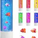 Brewish Bubble lamp | 7 Color Changing LED Lamps | Fake Aquarium Night Light | Artificial Fish Tank with Moving Fishes | Home Decor, Ideal Gift for Kids, Adults, Sensory Lights for Autism & ADHD