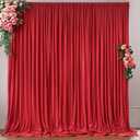 10ft x 10ft Red Backdrop Curtains for Party Wedding Wrinkle Free Red Photo Curtains Backdrop Drapes Fabric Decoration for Birthday Party Baby Shower Christmas 5ft x 10ft 2 Panels