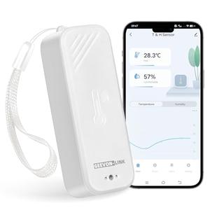 GEEVON-LINK WiFi Thermometer Hygrometer, Smart Humidity Temperature Sensor with App Notification Alert, Free Data Storage Export, Wireless Remote Monitor for Room Greenhouse Incubator Cellar