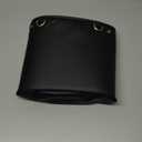 HerMia Hanging Car Trash Can Bin, Garbage Can PU Leather, Waterproof Litter Auto Trash Can for Travelling, Outdoor, and Vehicle (Black)