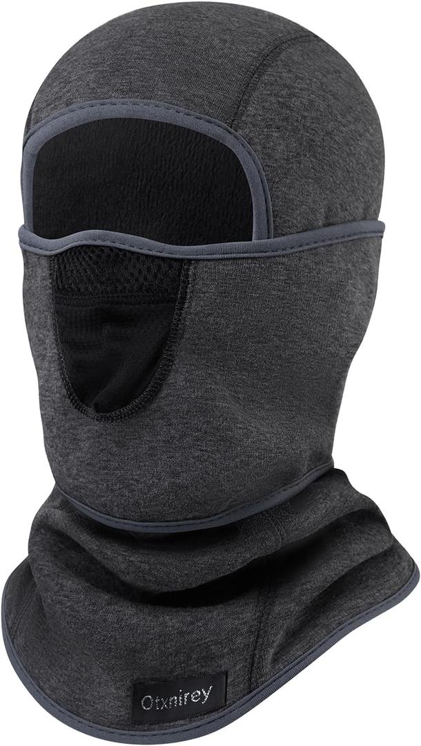 Kids Balaclava Windproof Ski Mask for Boy Girl (with Breathable Holes), Winter Hat Ski Mask for Cold Weather for Skiing (Dark Grey)