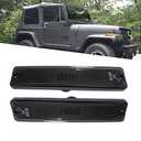 KYYET Compatible with 1987-1995 Jeep Wrangler YJ Driver Passenger Side Marker Light Lens Reflector Replace for CH2550105 56001424 ;(Smoke Lens)