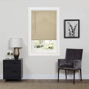 Cordless Room Darkening Mini Blind - 28 Inch Width, 64 Inch Length, 1" Slat Size - Latte - Cordless GII Deluxe Sundown Horizontal Windows Blinds for Interior by Achim Home Decor