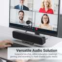 INGA Computer Speakers with Detachable Mic, Plug and Play Desktop Speakers, One-Touch Mute Microphone, Stereo & Bass, Easily Clamps to Monitor, Compatible with PC, MAC, Laptop