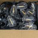 Brightech Ambience Pro Super Bright Solar - 48Ft Remote Control Outdoor String Lights with 15 Shatterproof S14 Bulbs, Commercial Grade LED, Waterproof Patio Lights, 4W Soft White for Patios, Gardens