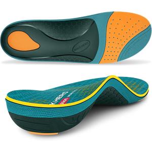 WalkHero Work Orthotic Inserts,220+lbs Plantar Fasciitis Insoles for Men Women,Arch Support Inserts for Heel Pain Relief,Boot Insoles with Max Cushion,Standing All Day Mens 5-5.5 | Womens 7-7.5 (Mineral Green)