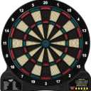Fat Cat by GLD Products 727 Electronic Dartboard Value Size Over 15 Games and 132 Options Auto-Scoring Compact Display with Missed-Dart Throw Catch Ring Soft Tip Darts and Extra Points Battery