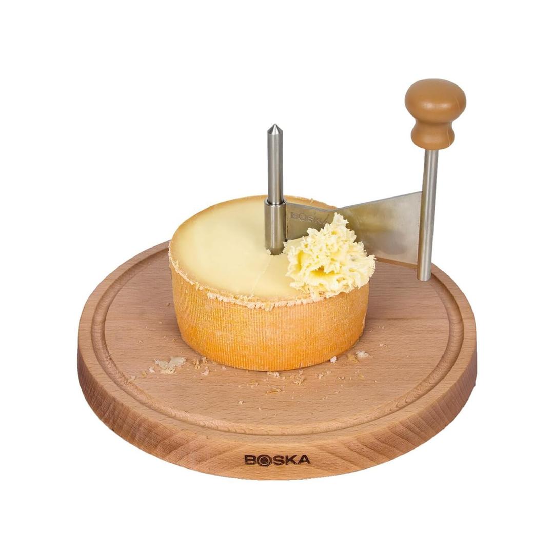 BOSKA Cheese Curler Amigo - Original  - Cheese Wheel for i.a. Tete de Moine, Girolle & Chocolate - Cheese Shaver made of Stainless Steel