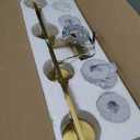 27in Bathroom Light Fixture Over Mirror, 4-Light Gold Vanity Lights with Clear Glass Shades, Modern Wall Sconces for Living Room, Bedroom, Hallway, E26 Base