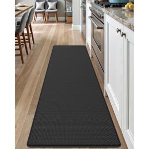 DEXI Kitchen Floor Mats Cushioned Anti Fatigue,17x59, Standing Runner Rug Waterproof, Comfort Memory Foam Padded for Front Sink Laundry, Black