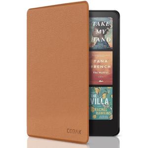 CoBak Case for 7" E-Readers - All New PU Leather Cover with Auto Sleep Wake Feature for E-Readers 2024 Released (Basic Brown)