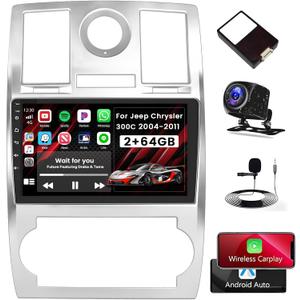 2+64G Car Stereo for Jeep Chrysler 300C 2004 2005 2006 2007 2008 2009 2010 2011 Android 13 Carplay Radio Touch Screen 9'' Android Auto AHD Backup Camera Bluetooth GPS WiFi FM RDS 2+64G Car Stereo for Jeep Chrysler 300C 2004 2005 2006 2007 2008 2009 2010 2011 Android 13 Carplay Radio Touch Screen 9'' Android Auto AHD Backup Camera Bluetooth GPS WiFi FM RDS