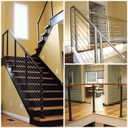 TICONN 1/8" Black Stainless Steel Deck Railing Cable 300ft with Cutter, Premium Wire Rope for DIY Deck or Stair Cabling Project