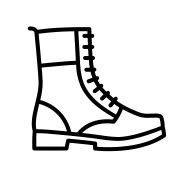 Lace-up Combat Boots, 11W