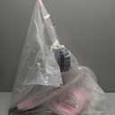 Pink Broom and Dustpan Set, 52” Long Adjustable Handle Broom with Dustpan Combo Set with Dust Pan Teeth to Clean Hair for Home Lobby Office